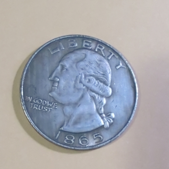 George Washington Oversized Coin 1.5" 1865 Novelty Collectors Alloy Metal - Picture 4 of 7